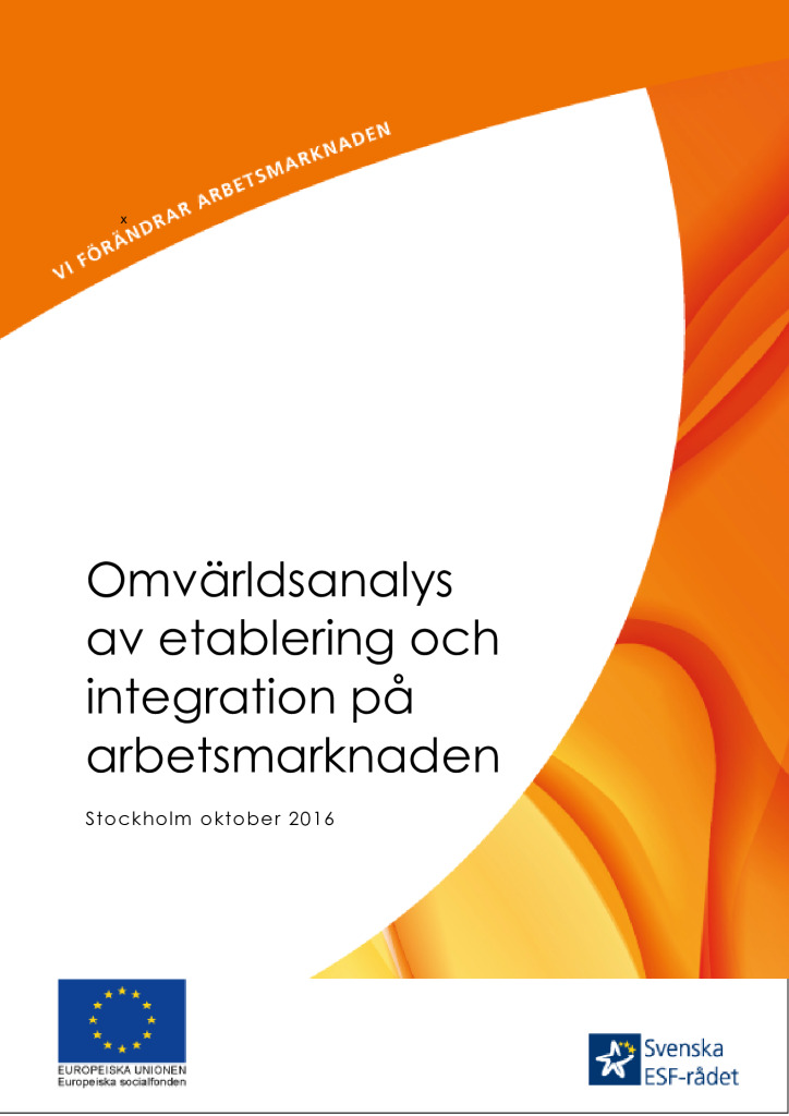 Omvärldsanalys av etablering och integration på arbetsmarknaden, oktober 2016