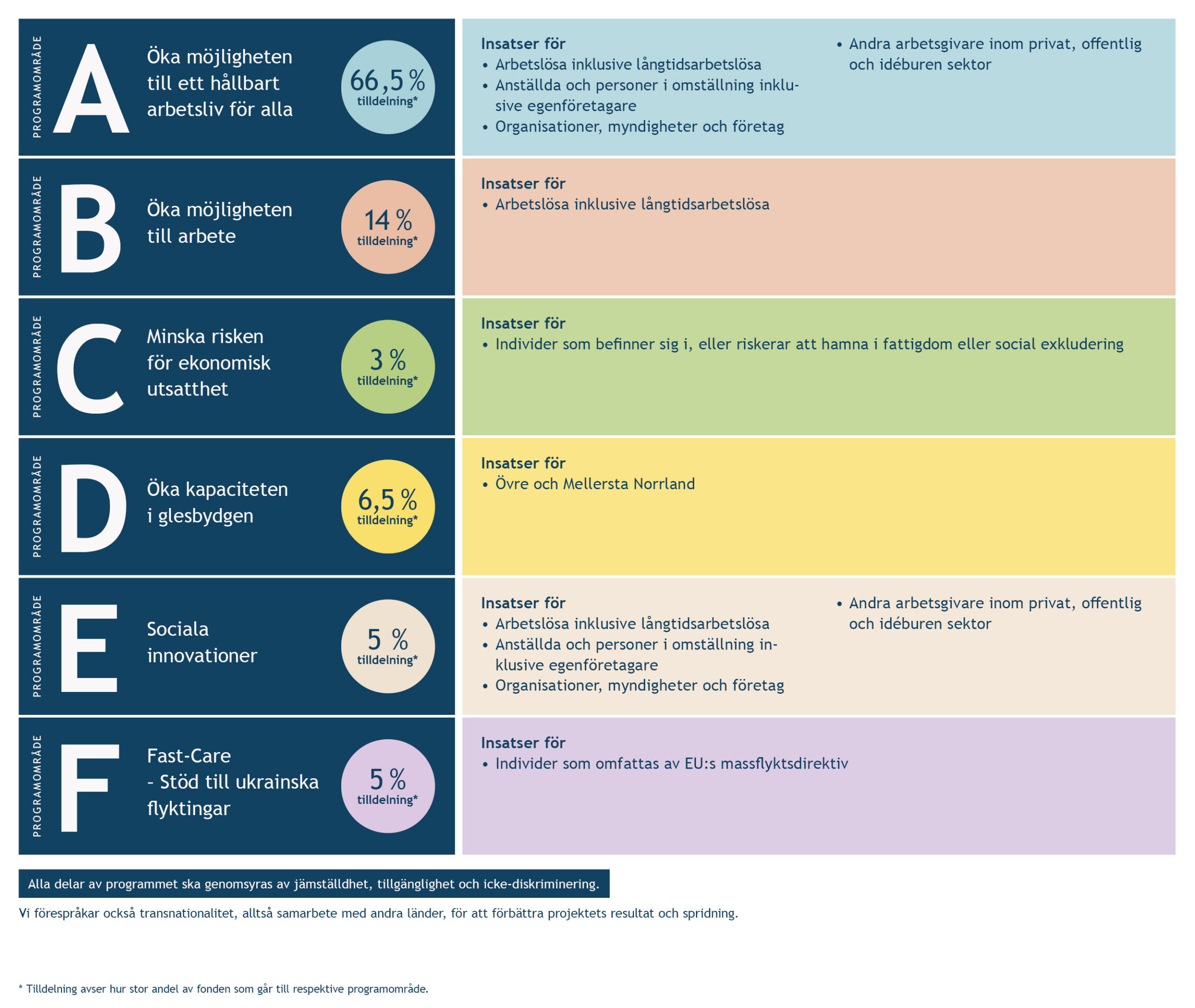 Programområden inom ESF+