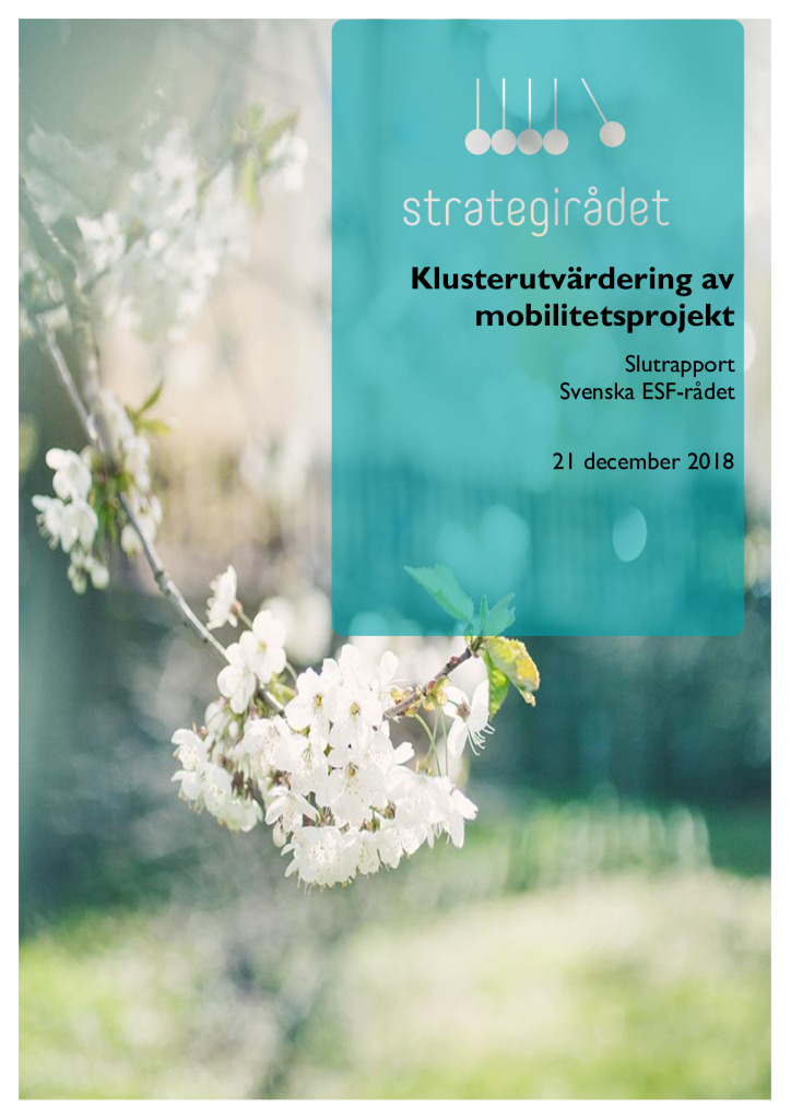 Klusterutvärdering av mobilitetsprojekt Slutrapport